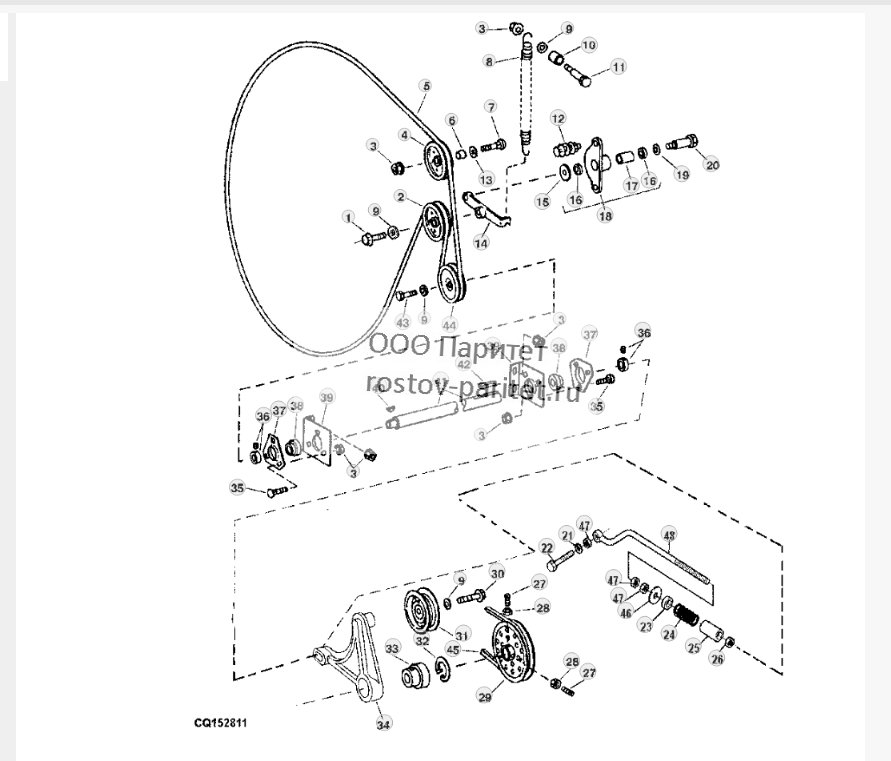 COUNTERSHAFT FOR ROTARY RADIATOR SCREEN 
